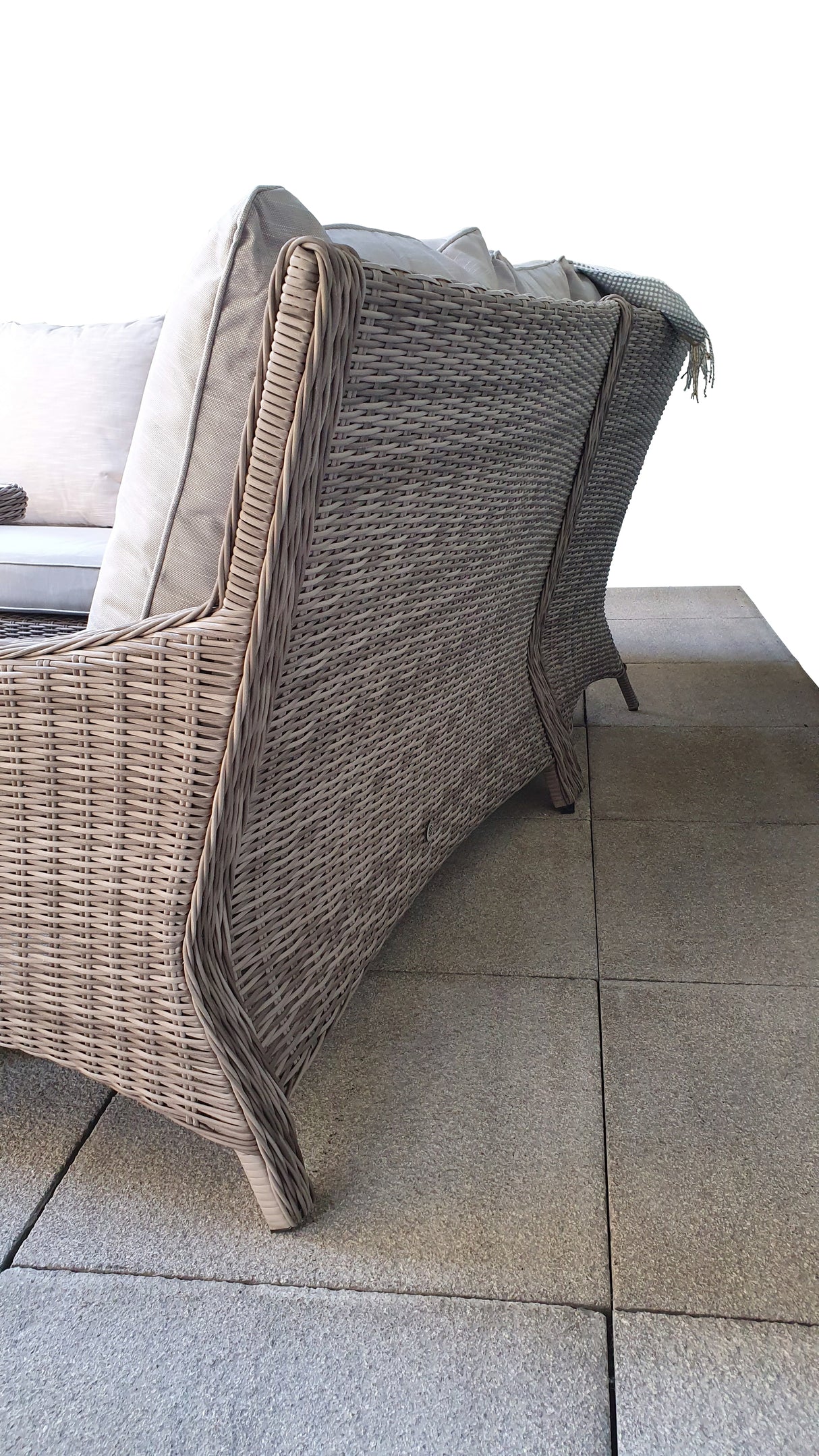 Signature Weave Alexandra Corner Sofa Dining Set with Lift Table and 2 Ottomans
