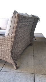 Signature Weave Alexandra Corner Sofa Dining Set with Lift Table and 2 Ottomans
