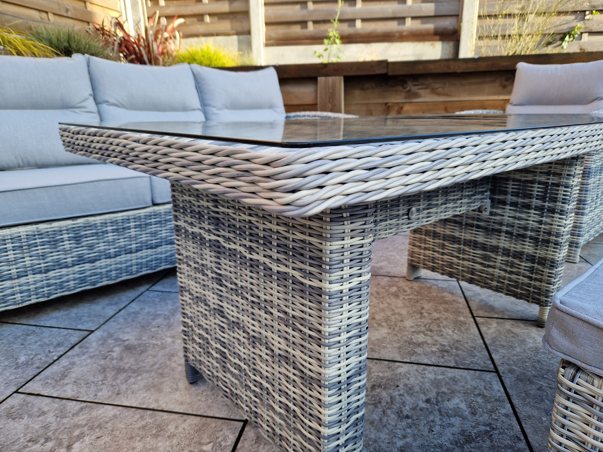 Signature Weave Amy Dining Table Set with 3-Seater Sofa, Table and 2 Chairs