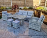 Signature Weave Amy Dining Table Set with 3-Seater Sofa, Table and 2 Chairs