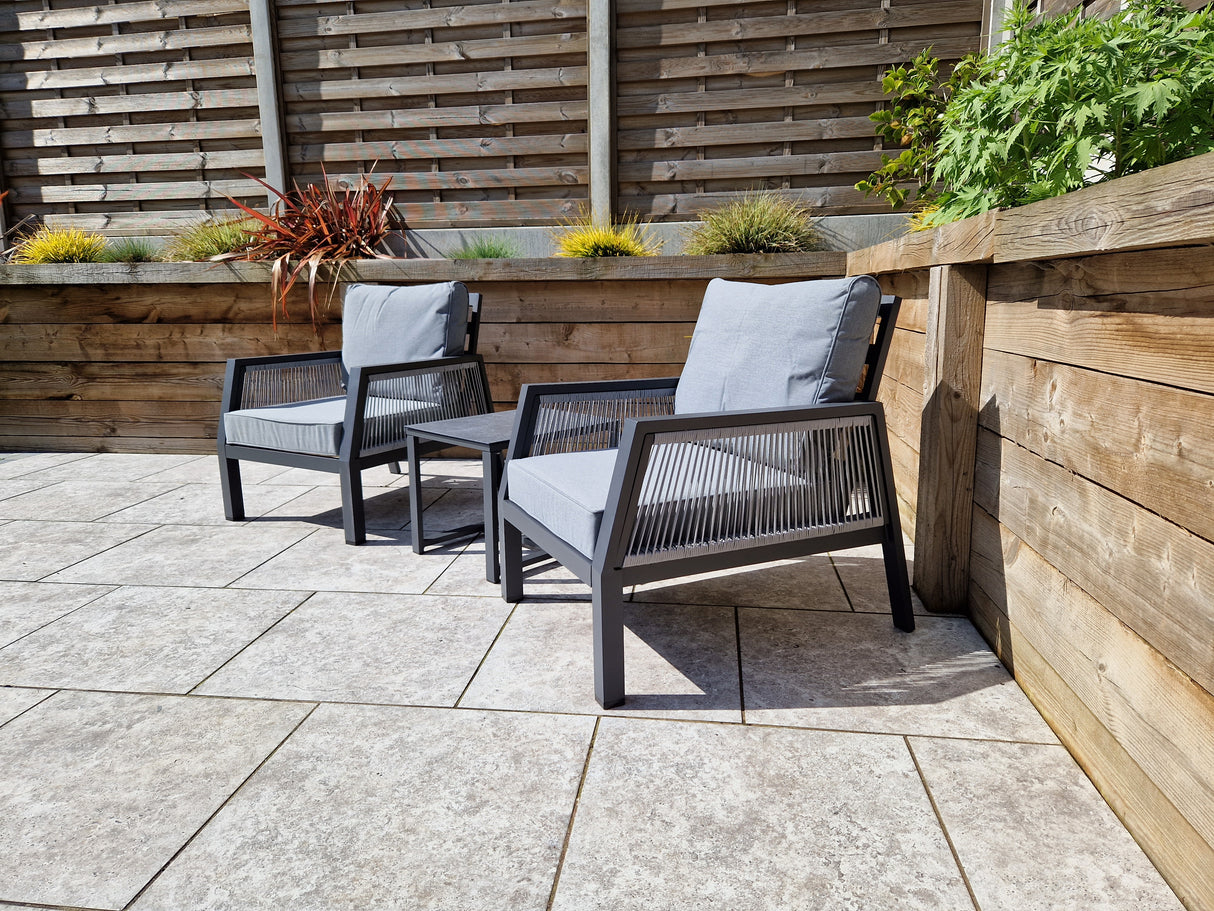 Signature Weave Bettina 3-Piece Lounge Set with Table and 2 Chairs
