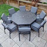 Signature Weave Bettina Octagon Dining Table Set with 8 Chairs