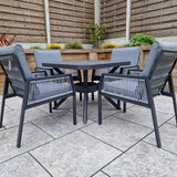 Signature Weave Bettina Square Dining Table Set with 4 Chairs