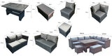 Signature Weave Catalina Modular Corner Sofa Dining Set with Ice Bucket Table and 2 Ottomans