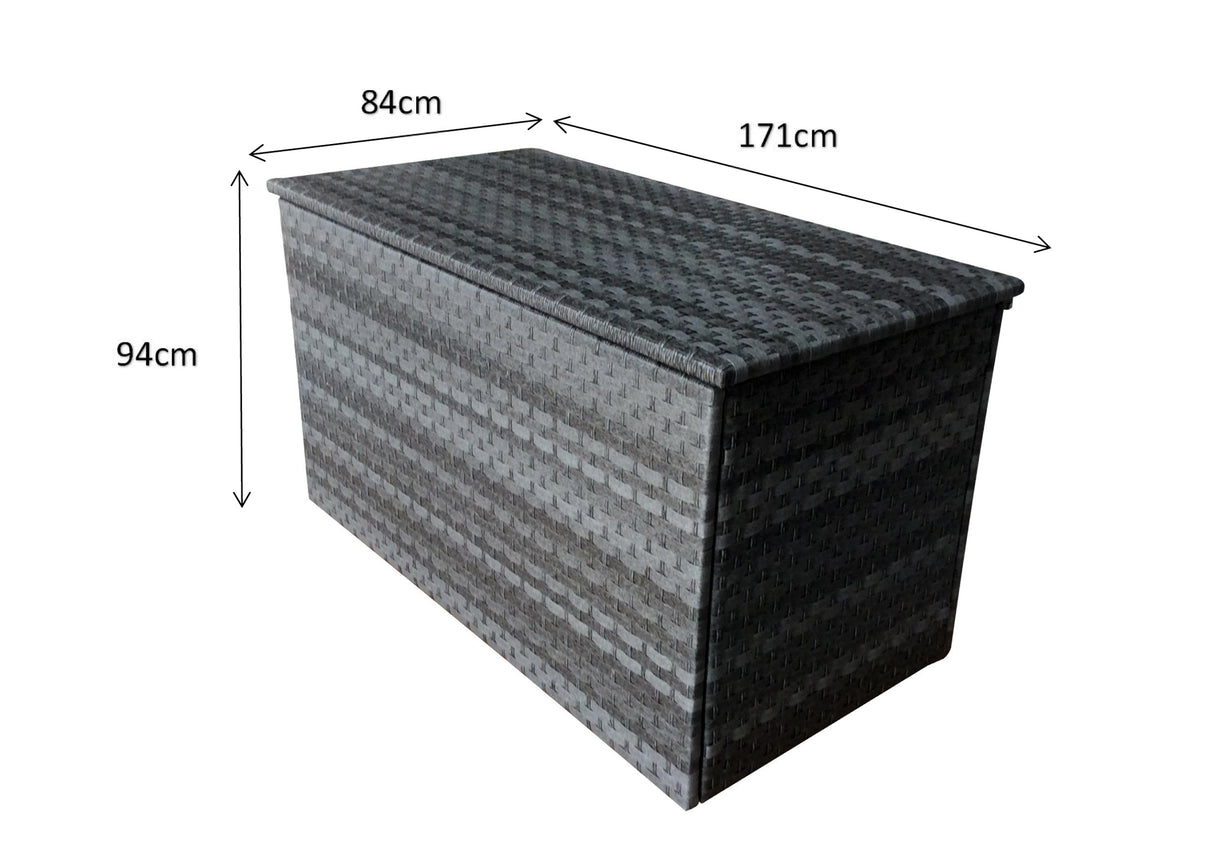 Signature Weave Large Cushion Box - Multi-Grey Wicker