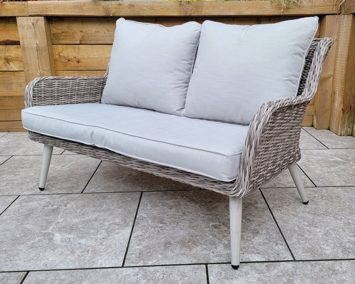 Signature Weave Danielle 4-Seat Sofa Set with 2 Armchairs and Glass Top Coffee Table