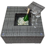 Signature Weave Georgia Corner Sofa Set with Ice Bucket Coffee Table - Grey