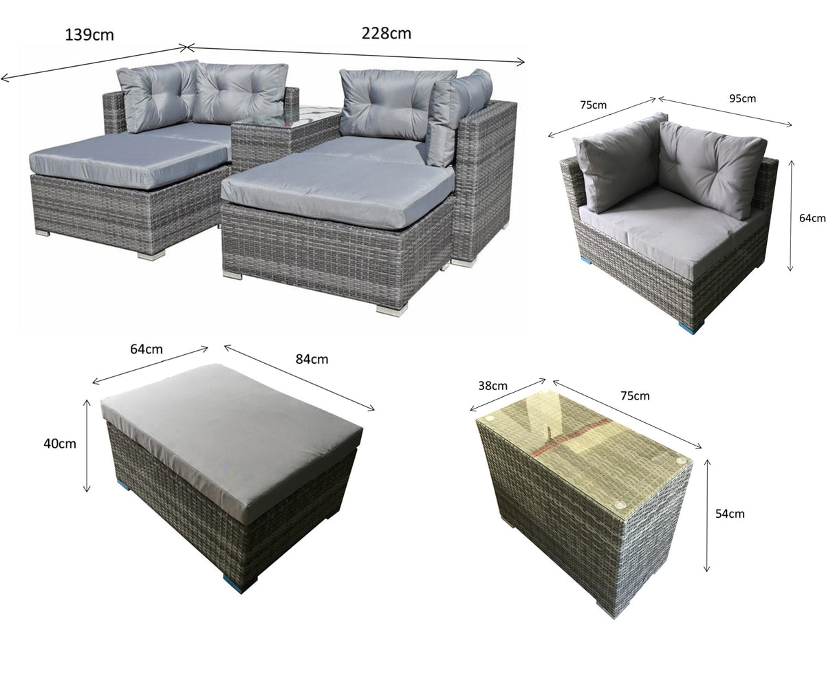 Signature Weave Harper Stackable Sofa Set with Coffee Table