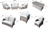 Signature Weave Harriet 2-Seat Sofa Set with Glass Top Coffee Table
