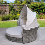Signature Weave Lily Daybed with Canopy - Grey