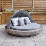 Signature Weave Madison Round Daybed with Canopy
