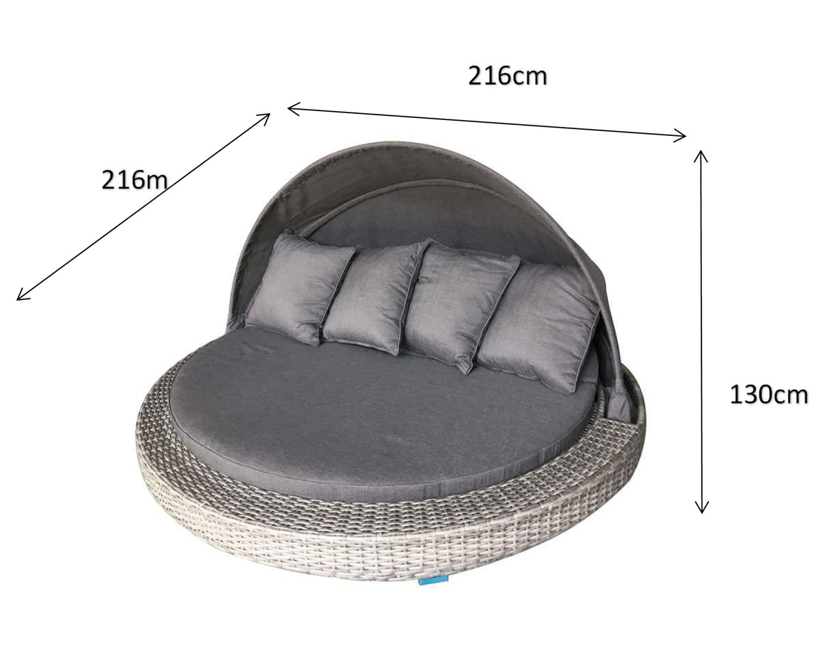 Signature Weave Madison Round Daybed with Canopy