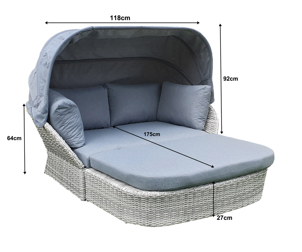 Signature Weave Meghan Daybed with Canopy