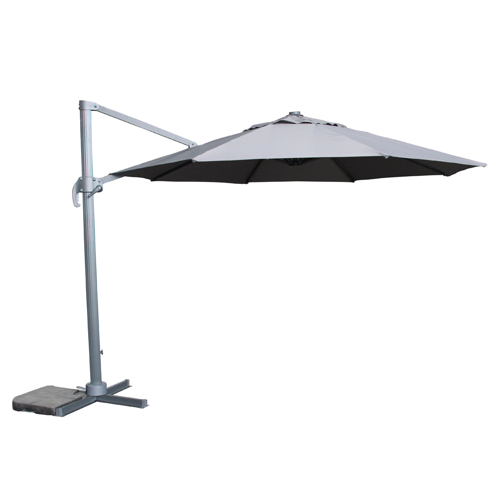 Signature Weave 3m Round Roma Parasol - Grey