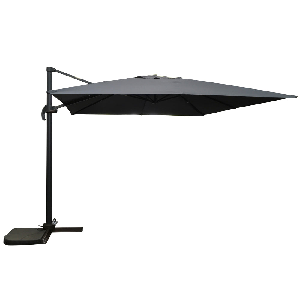 Signature Weave 3m Square Cantilever Parasol - Grey