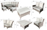 Signature Weave Sarah Lift and Rise Corner Sofa Dining Set with Lift Table and 2 Ottomans