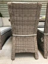 Signature Weave Alexandra Large Corner Dining Table Set with Sofa and 3 Chairs
