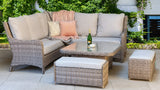 Signature Weave Alexandra Corner Sofa Dining Set with Lift Table and 2 Ottomans