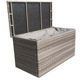 Signature Weave Medium Cushion Box - Multi-Grey Wicker