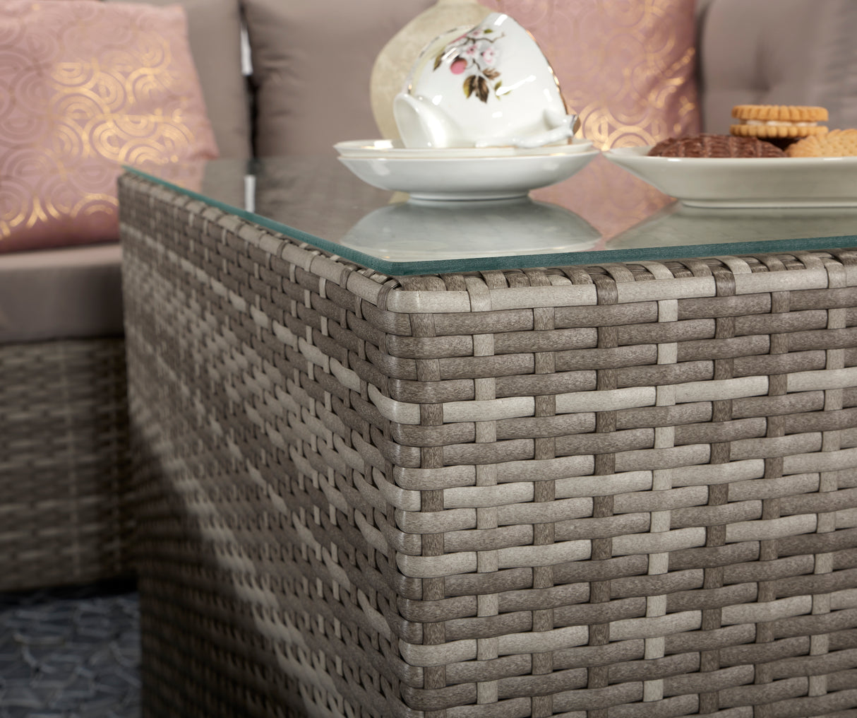 Signature Weave Harper Stackable Sofa Set with Coffee Table