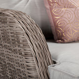 Signature Weave Harriet 2-Seat Sofa Set with Glass Top Coffee Table