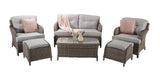 Signature Weave Harriet 2-Seat Sofa Set with Glass Top Coffee Table