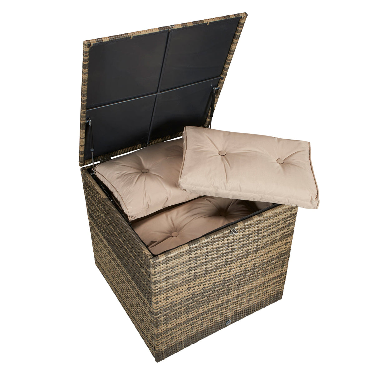Signature Weave Holly 6-Seat Sofa Set with 2 Storage Tables - Mixed Brown