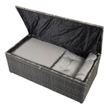 Signature Weave Holly 6-Seat Sofa Set with 2 Storage Tables - Grey