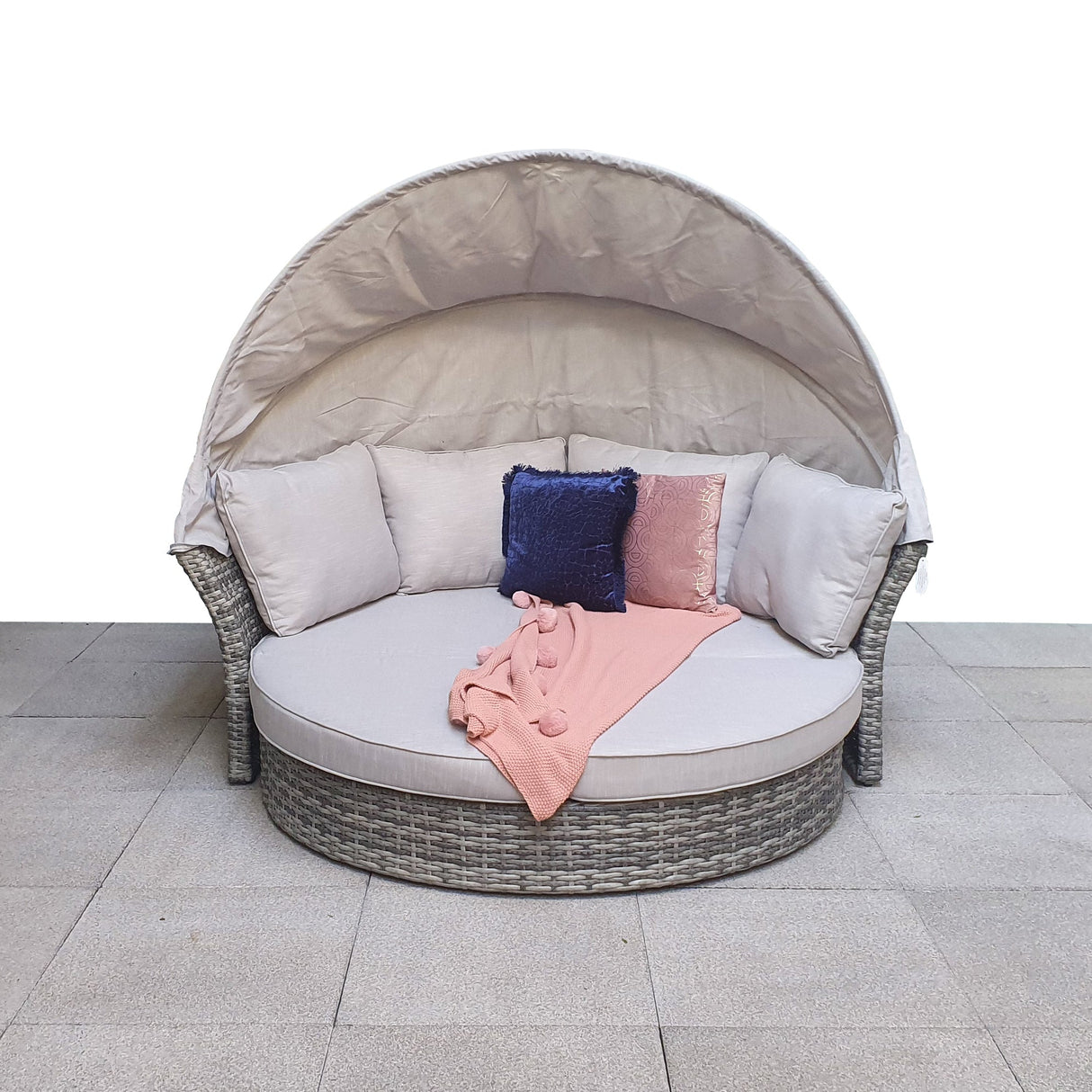 Signature Weave Lily Daybed with Canopy - Grey