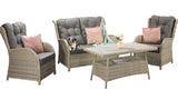 Signature Weave Meghan 4-Seat Sofa Set with Aluminium Top Table and 2 Armchairs