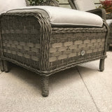Signature Weave Mia Lounge Chair Set with Glass Top Side Table