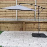 Signature Weave 3m Banana Parasol - Grey