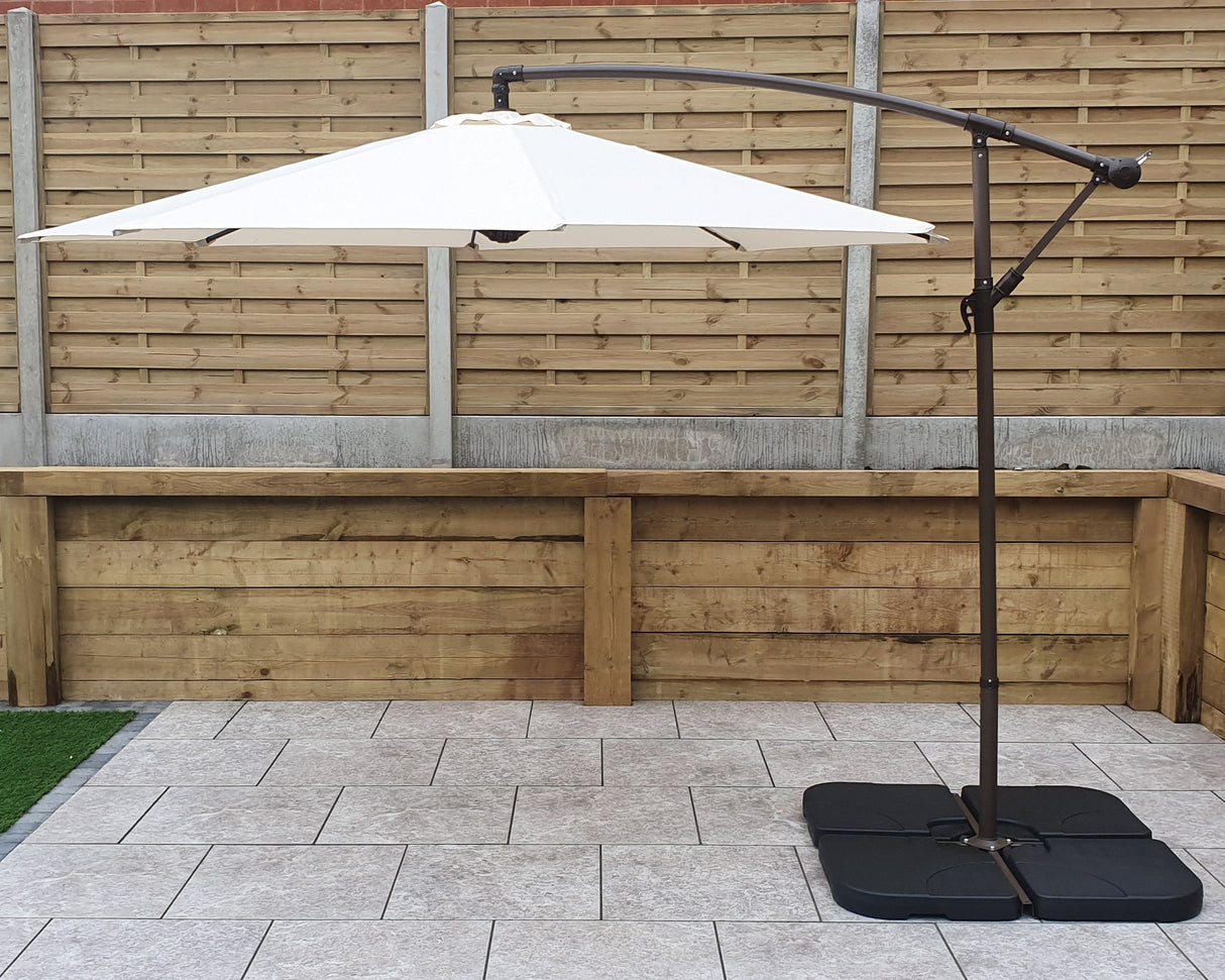 Signature Weave 3m Banana Parasol - Beige