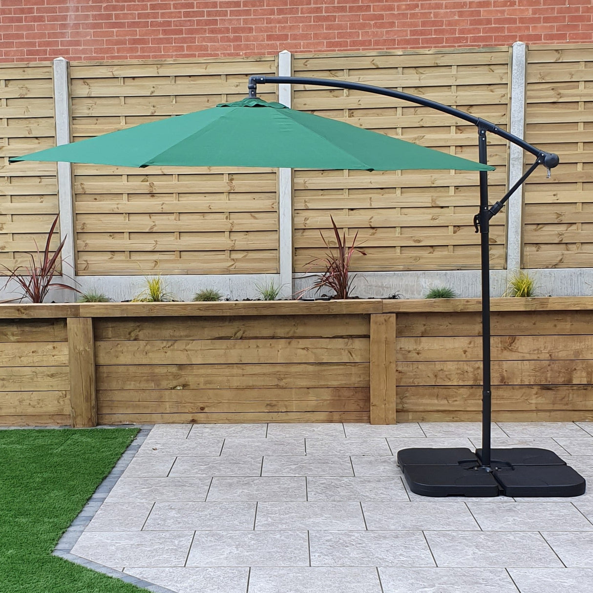 Signature Weave 3m Banana Parasol - Green