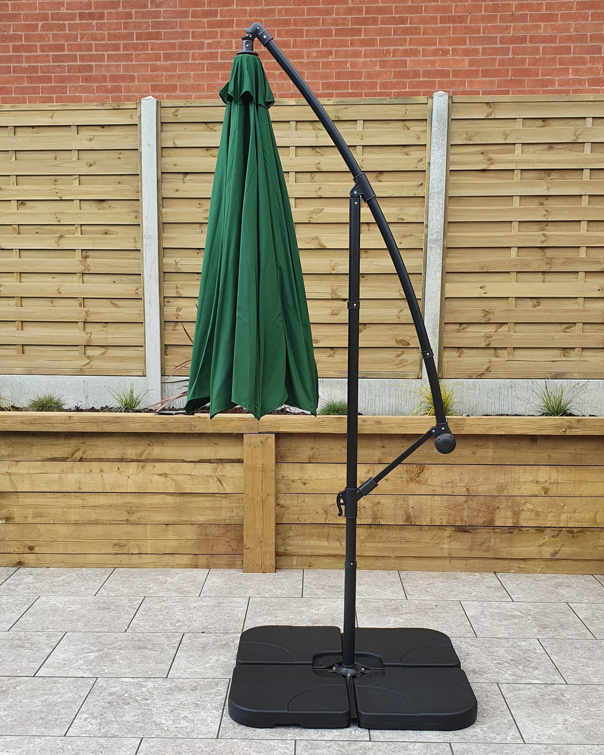 Signature Weave 3m Banana Parasol - Green