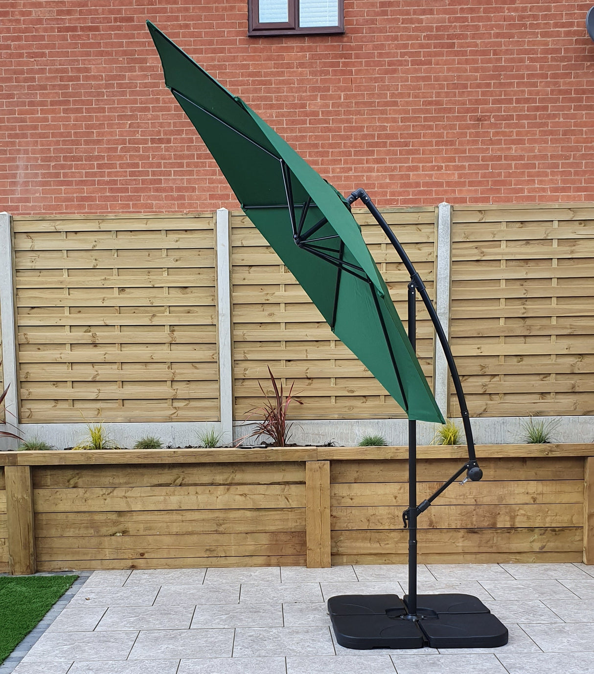 Signature Weave 3m Banana Parasol - Green