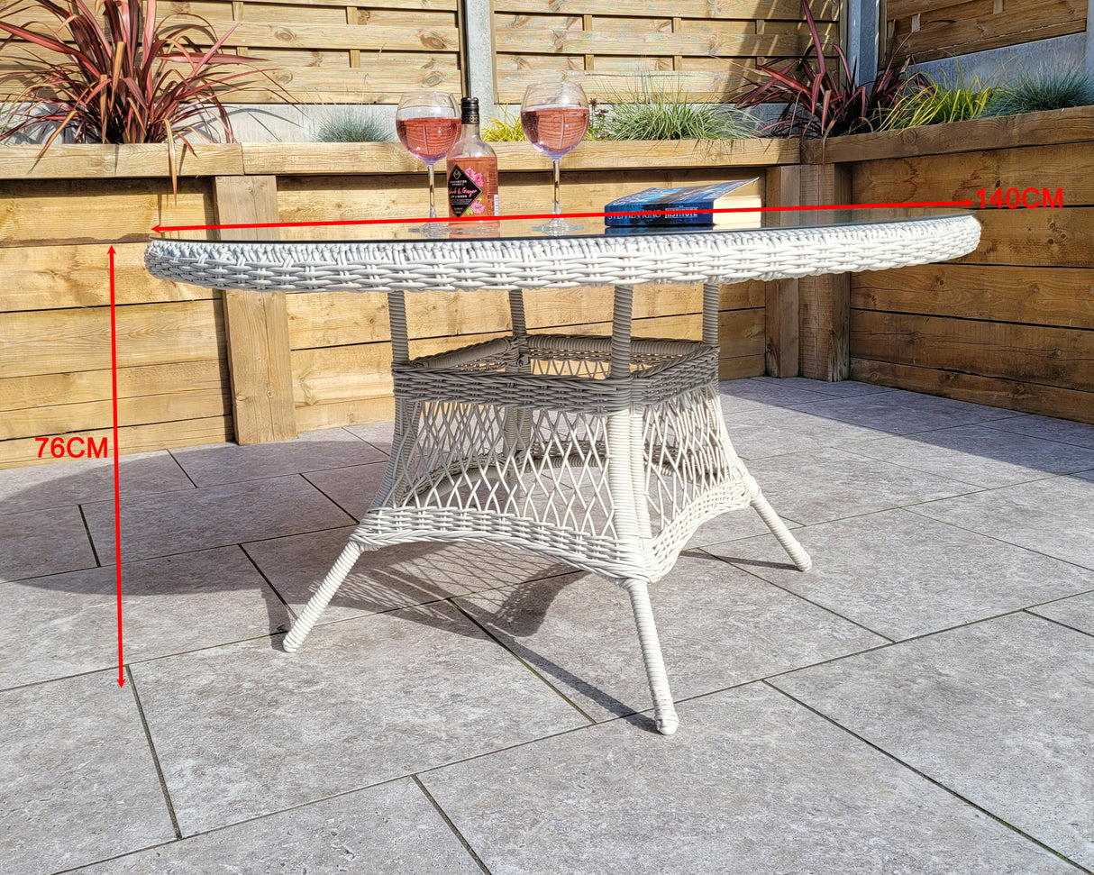 Signature Weave Rose 6-Seat Dining Table Set