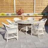 Signature Weave Rose 6-Seat Dining Table Set