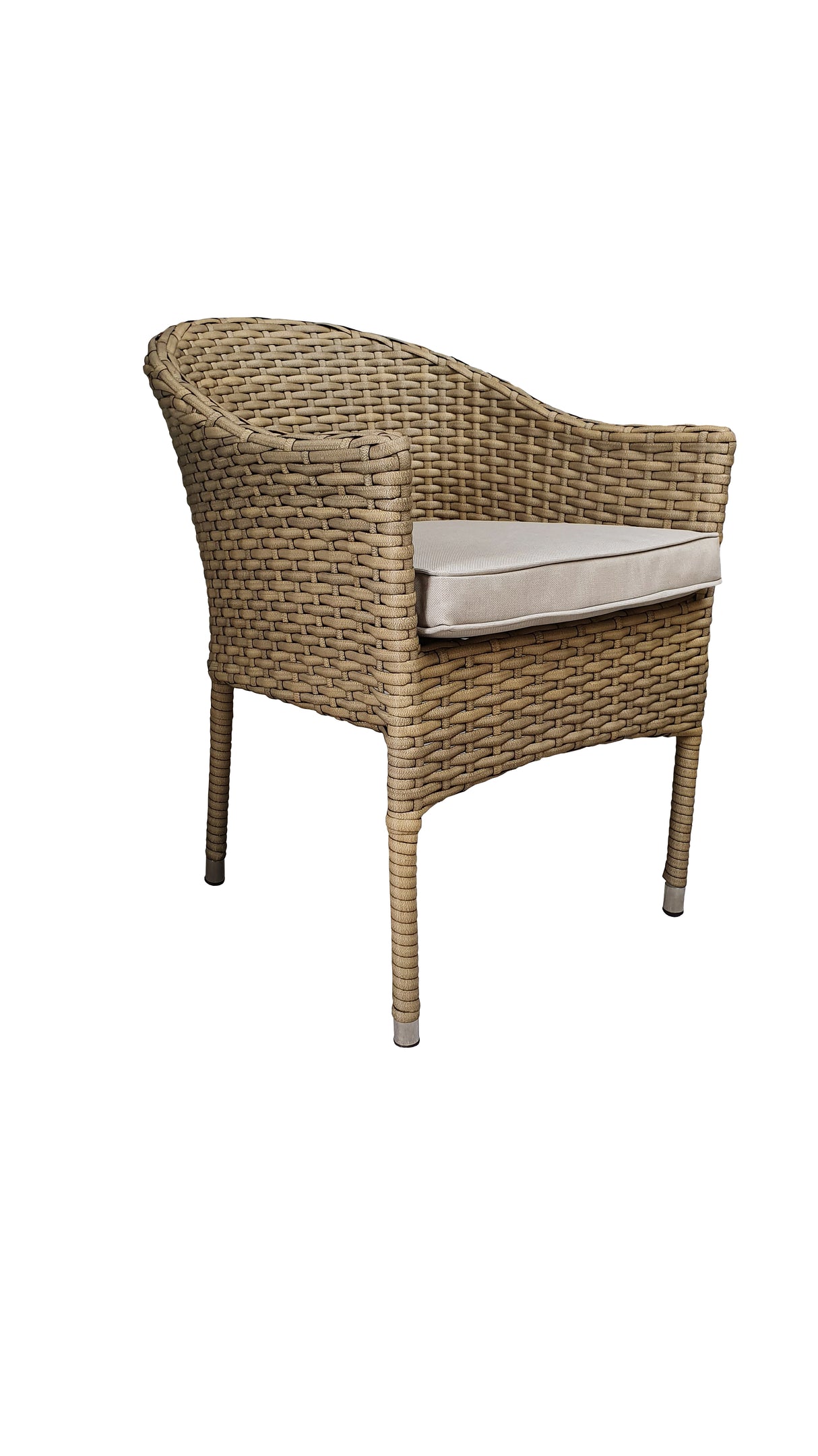 Signature Weave Darcey Six-Seat Rectangular Dining Table Set with 6 Stacking Chairs – Nature