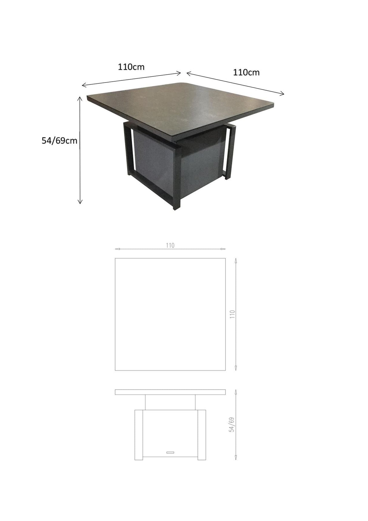 Signature Weave Lisbon Gas Lift Table