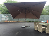 Signature Weave 3m Square Cantilever Parasol - Chocolate