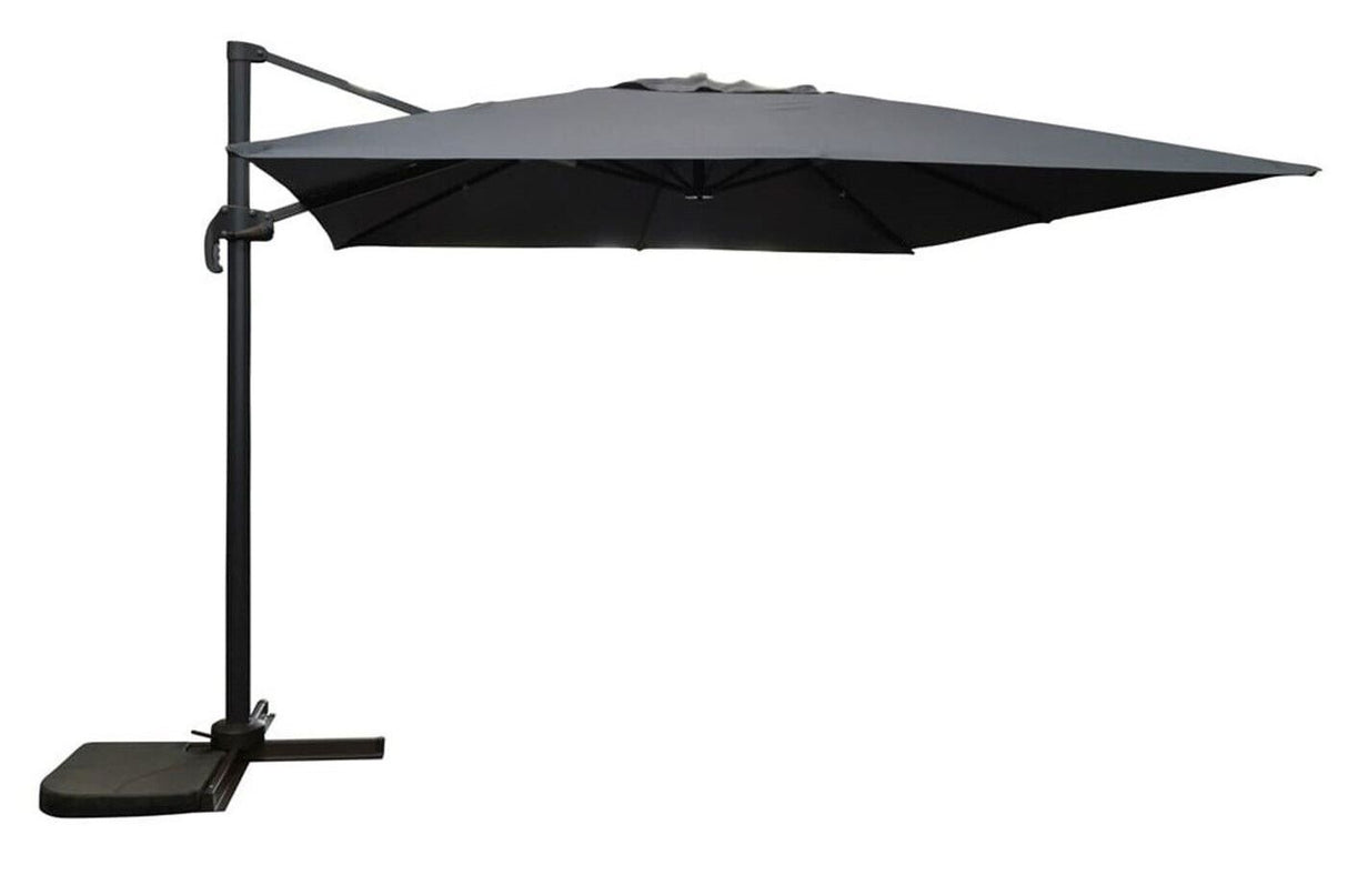 Signature Weave 3.5m Square Roma Parasol - Grey