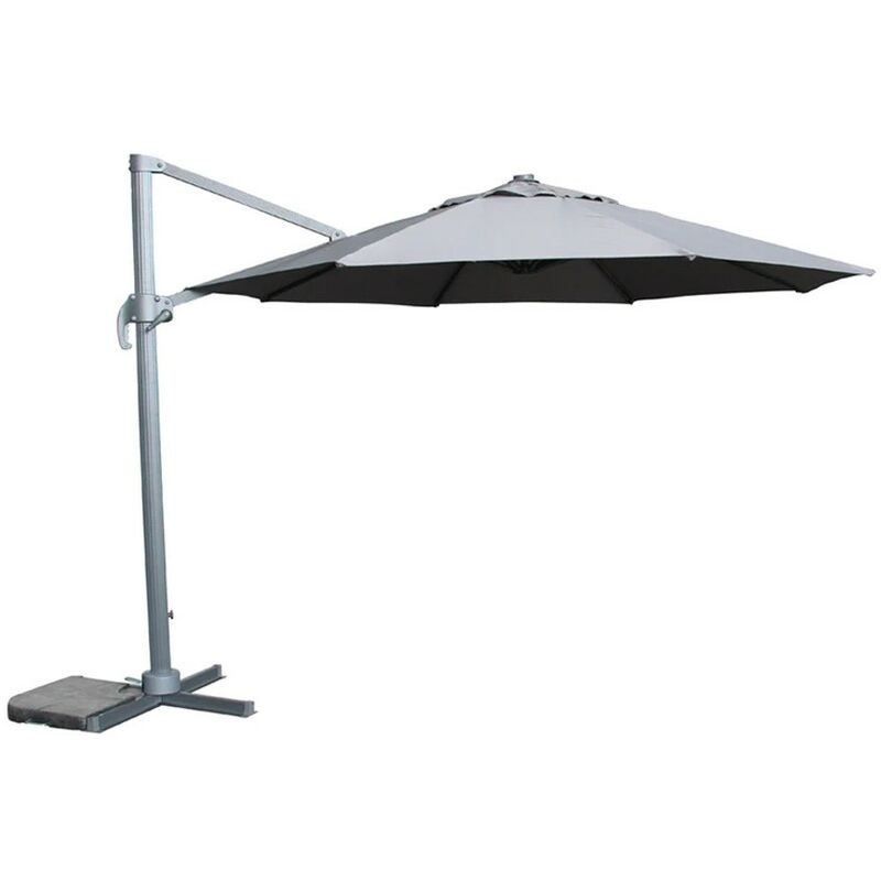 Signature Weave 3m Square Roma Parasol with LED Strip Lights