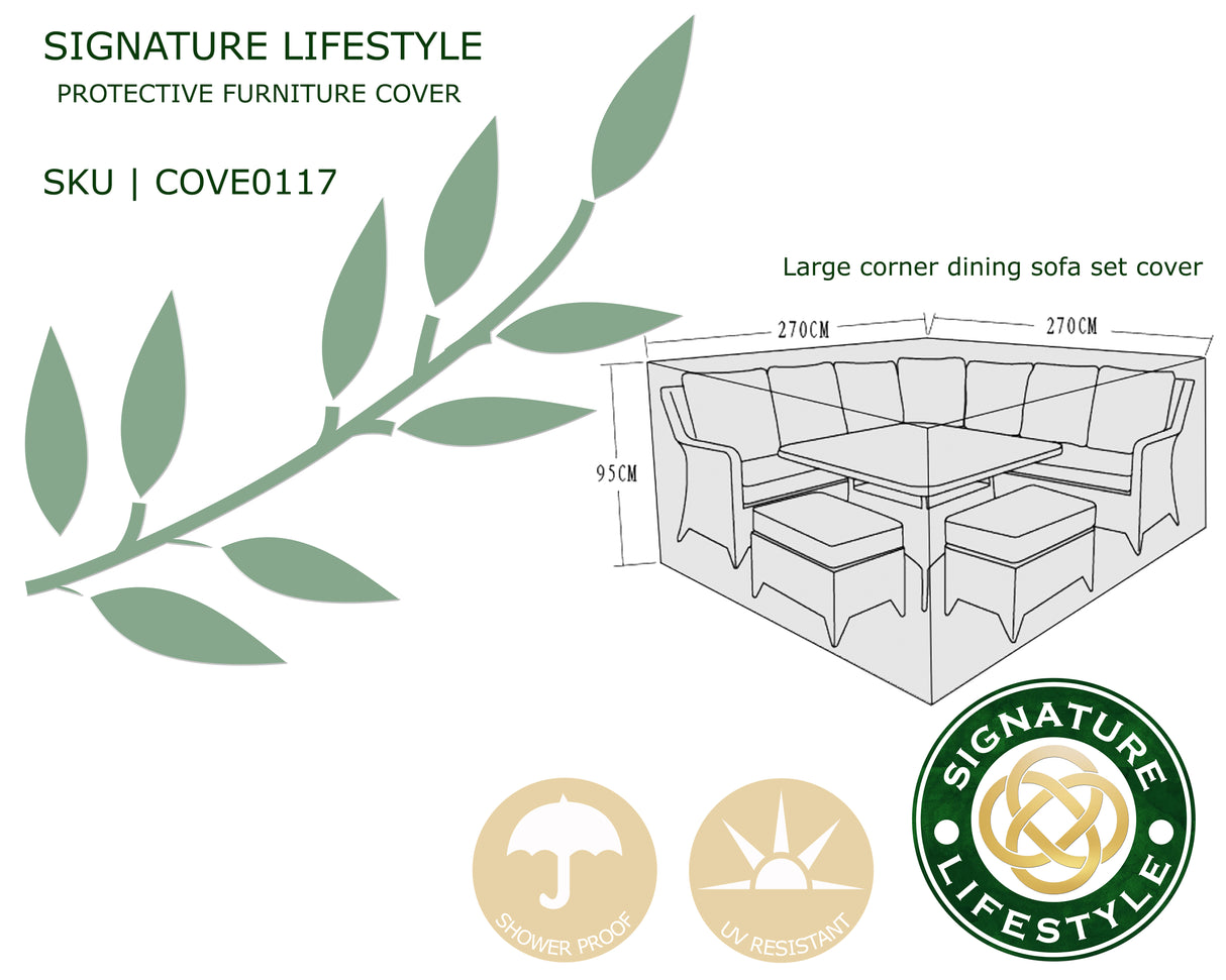 Signature Weave Deluxe Supreme Corner Dining Set Cover