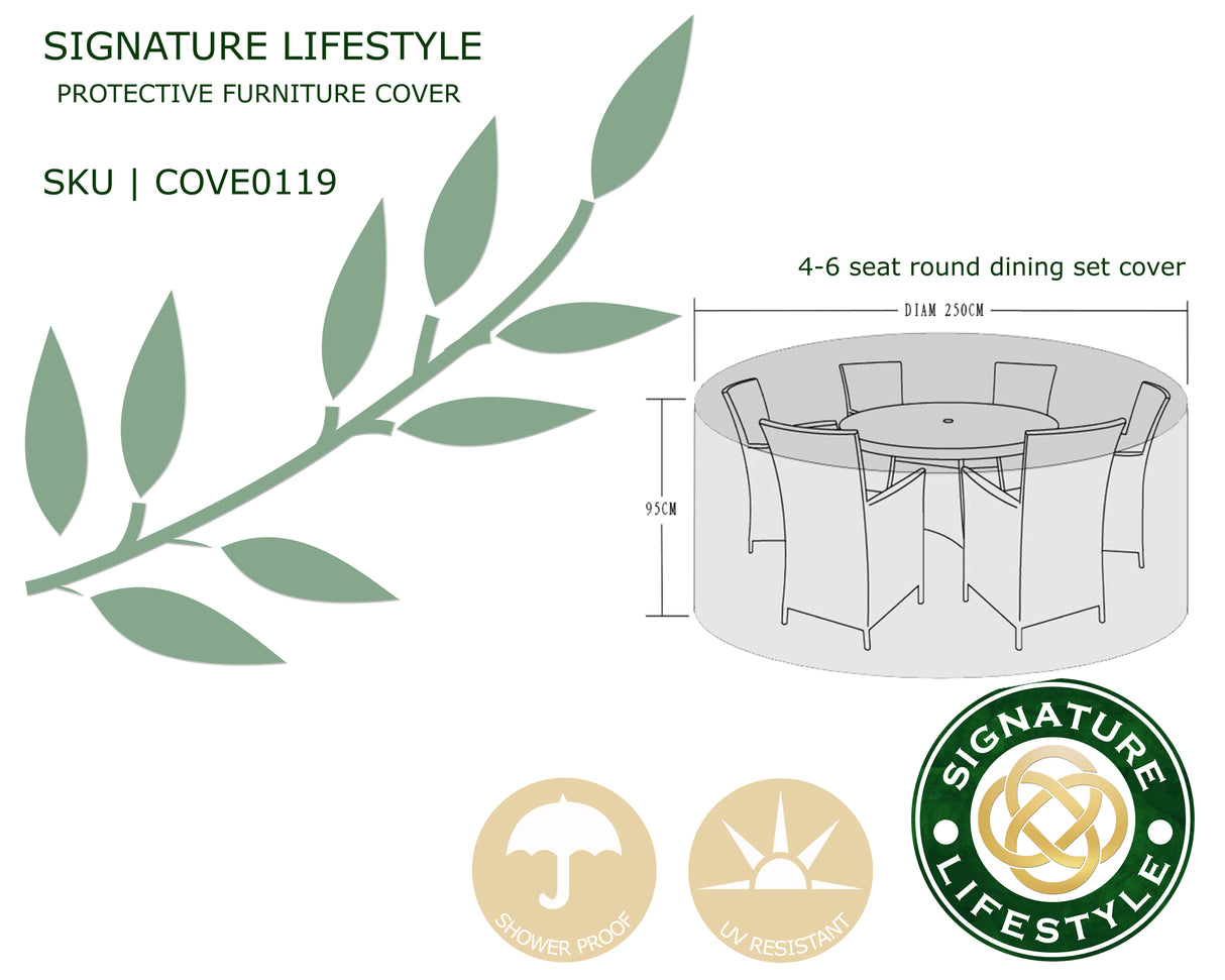 Signature Weave 4-6 Seat Round Dining Set Cover