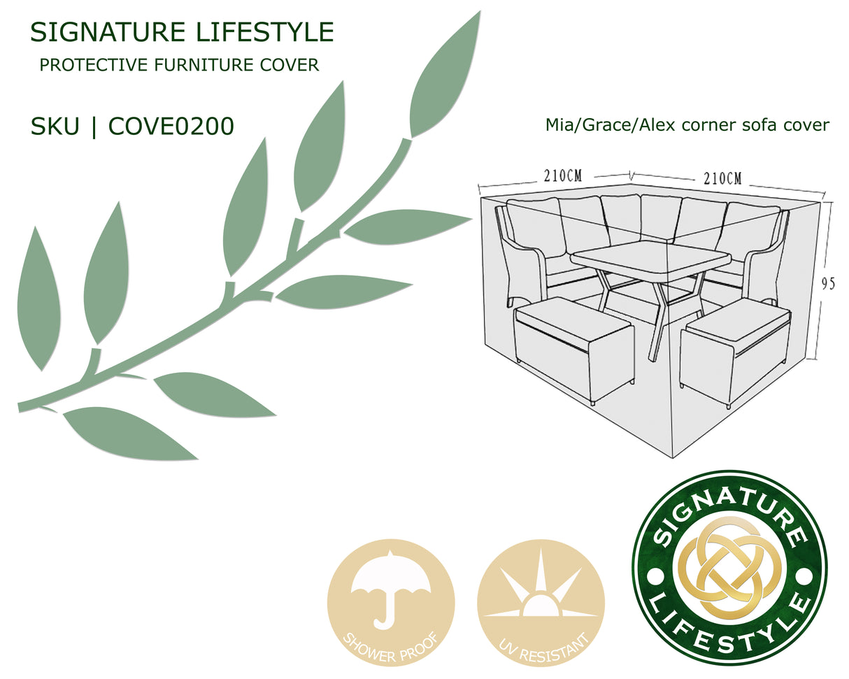 Signature Weave Small Corner Sofa Set Cover