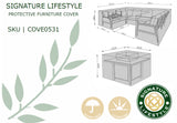 Signature Weave Protective Cover for Bettina U-Shape Dining Set & Table
