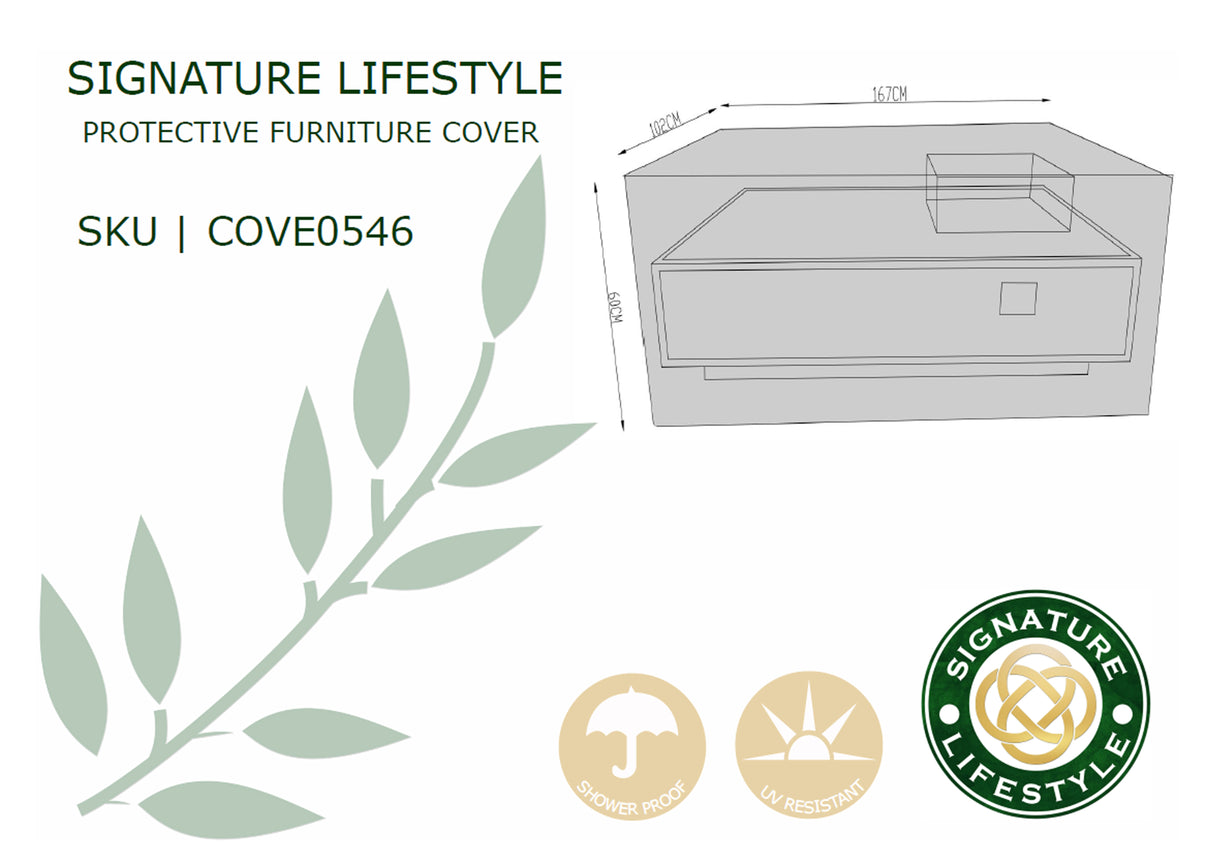 Signature Weave Cover for Venus Rectangular Gas Firepit