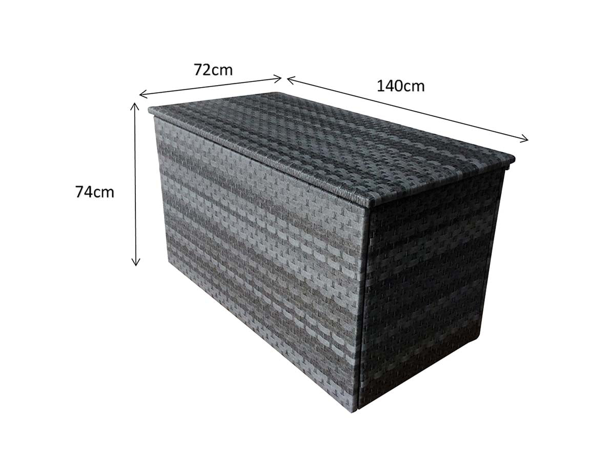 Signature Weave Medium Cushion Box - Multi-Grey Wicker