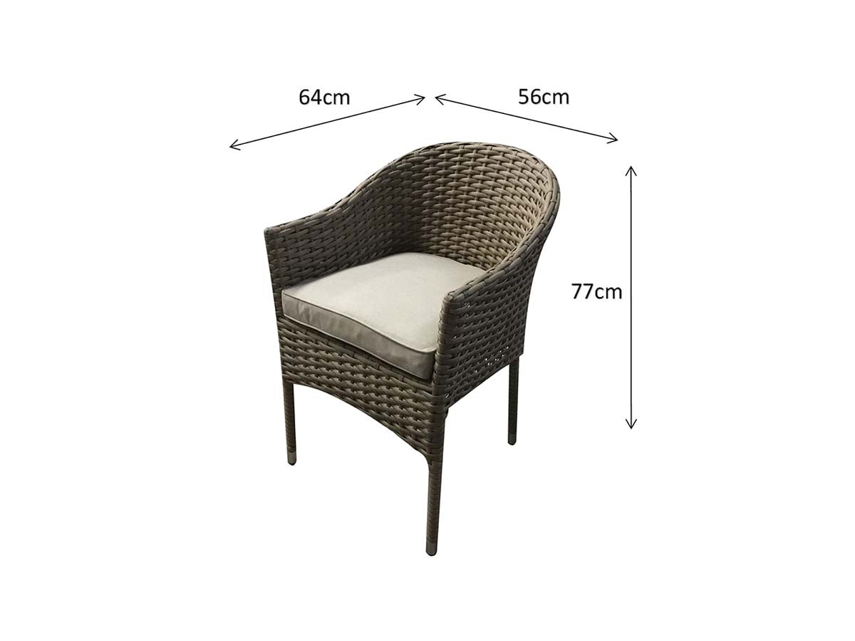 Signature Weave Darcey Eight-Seat Rectangular Dining Table Set with 8 Stacking Chairs – Nature